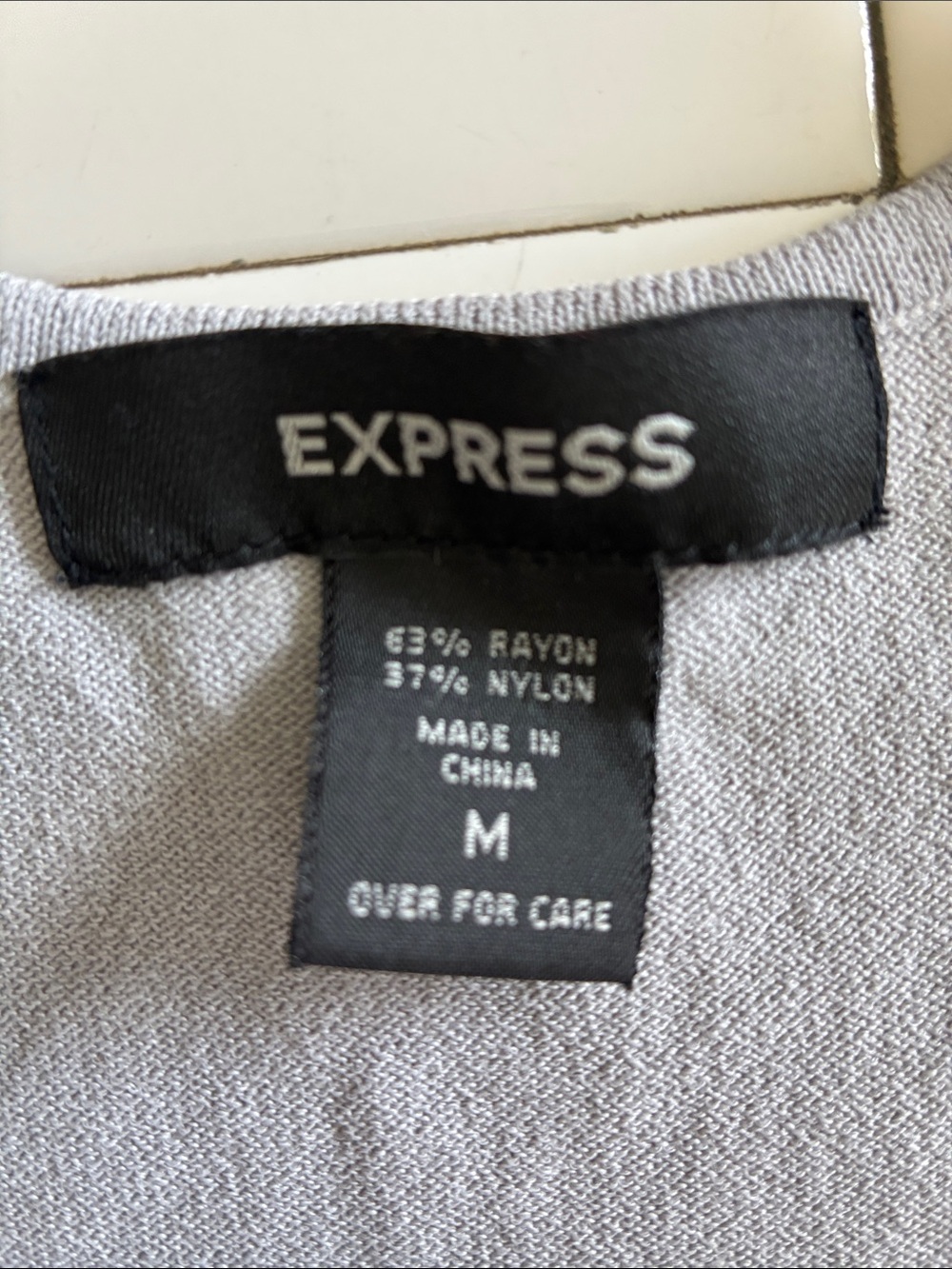 Express Gray Scoop Neck Ribbed Tank - Picture 3 of 3